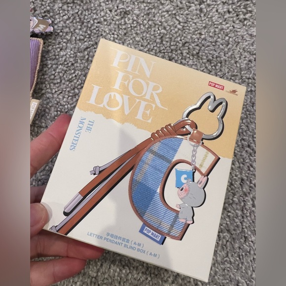 Pop Mart Labubu The Monsters Pin for Love Series "M" Letter Pendant - Picture 4 of 4
